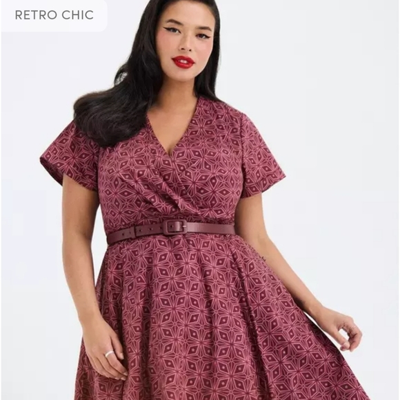 Torrid Maroon Patterned Mini Dress - Picture 10 of 13